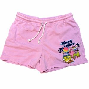 SpongeBob SquarePants Shorts Womens XXL Pink Vacay Vibes Patrick Beach